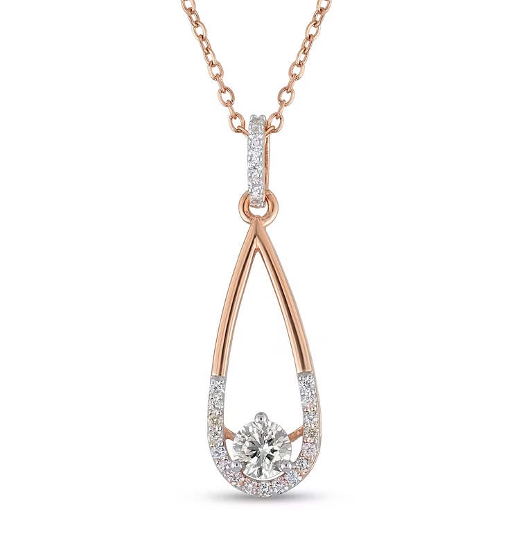 Flamme Diamond Solitaire Pendant