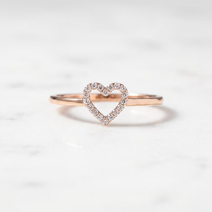 Blooming Heart Diamond Ring