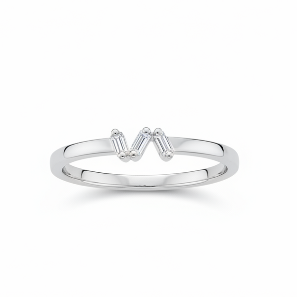 Chevron Baguette Ring