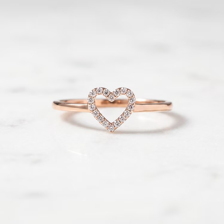 Blooming Heart Diamond Ring