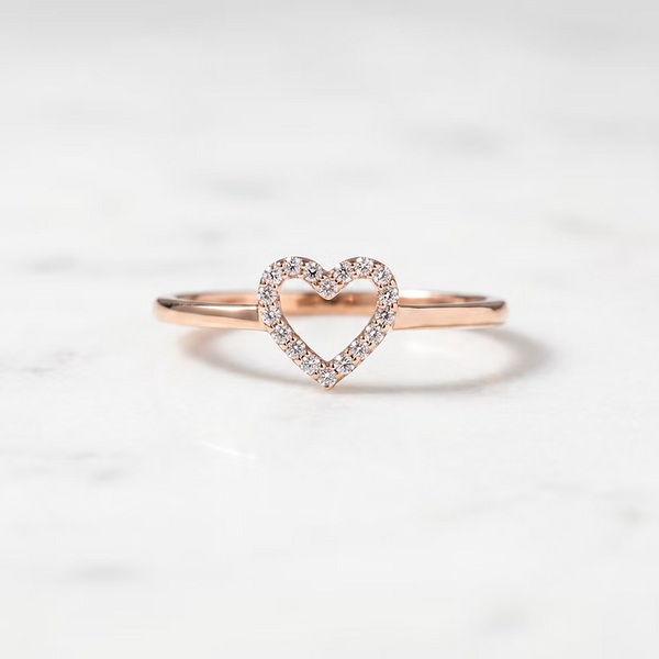 Blooming Heart Diamond Ring